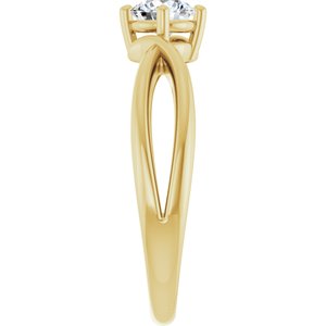 18K Yellow Gold 4.8 mm Round Ring Mounting – image 7