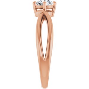 18K Rose Gold 4.8 mm Round Ring Mounting – image 7