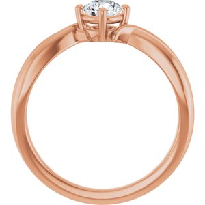 10K Rose Gold 4.8 mm Round Ring Mounting – image 3