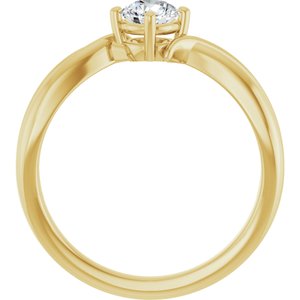 14K Yellow Gold 4.8 mm Round Ring Mounting – image 3