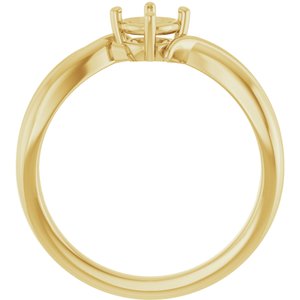 18K Yellow Gold 4.8 mm Round Ring Mounting – image 4