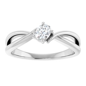 Sterling Silver 4.5x3.5 mm Oval Ring Mounting – image 5