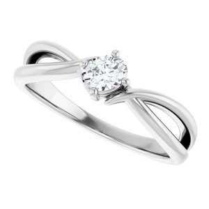 10K White Gold 4.5x3.5 mm Oval Ring Mounting – image 8