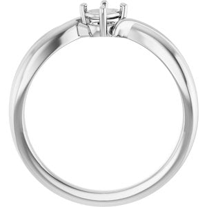 Platinum 4.5x3.5 mm Oval Ring Mounting – image 4