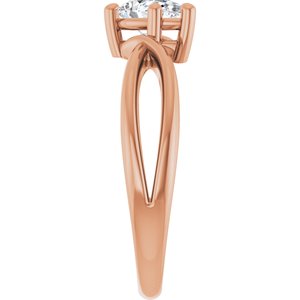 14K Rose Gold 7x4.5 mm Pear Ring Mounting – image 7