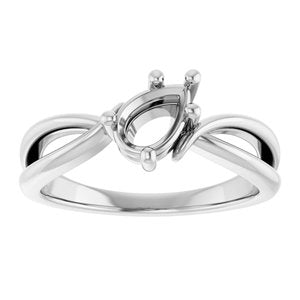 Continuum Sterling Silver 7x4.5 mm Pear Ring Mounting – image 6