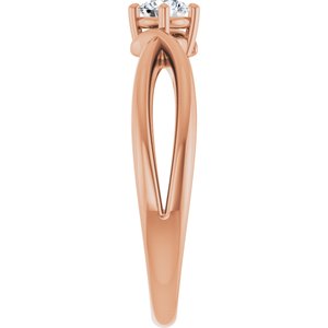 18K Rose Gold 3.75 mm Round Ring Mounting – image 7