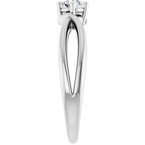 14K White Gold 3.75 mm Round Ring Mounting – image 7