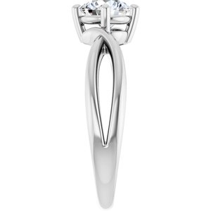 14K White Gold 6 mm Round Ring Mounting – image 7