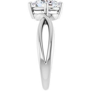 14K White Gold 8.5x6.5 mm Oval Ring Mounting – image 7