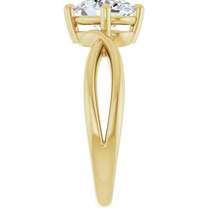 10K Yellow Gold 8.5x6.5 mm Oval Ring Mounting – image 7