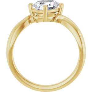 14K Yellow Gold 8.5x6.5 mm Oval Ring Mounting – image 3