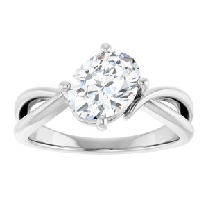 Sterling Silver 8.5x6.5 mm Oval Ring Mounting – image 5