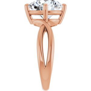 10K Rose Gold 10 mm Round Ring Mounting – image 7