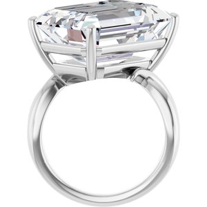 Sterling Silver 18x13 mm Emerald Ring Mounting – image 3
