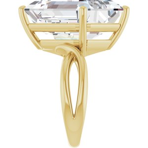 10K Yellow Gold 18x13 mm Emerald Ring Mounting – image 7