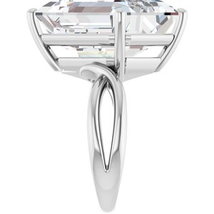 Sterling Silver 18x13 mm Emerald Ring Mounting – image 7