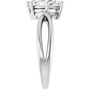 14K White Gold 10.5x5.5 mm Marquise Ring Mounting – image 7