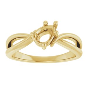 10K Yellow Gold 6.5x4.5 mm Pear Ring Mounting – image 6