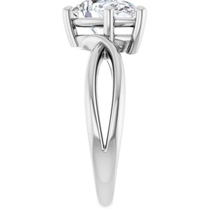 14K X1 White Gold 10x7 mm Pear Ring Mounting – image 7