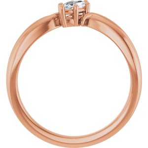 10K Rose Gold 6x3 mm Marquise Ring Mounting – image 3