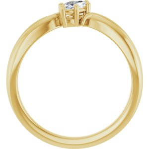 10K Yellow Gold 6x3 mm Marquise Ring Mounting – image 3