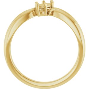 18K Yellow Gold 6x3 mm Marquise Ring Mounting – image 4