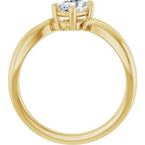 10K Yellow Gold 6.5x4.5 mm Pear Ring Mounting – image 3