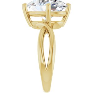 18K Yellow Gold 14x10 mm Oval Ring Mounting – image 7
