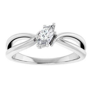 Sterling Silver 6x3 mm Marquise Ring Mounting – image 5
