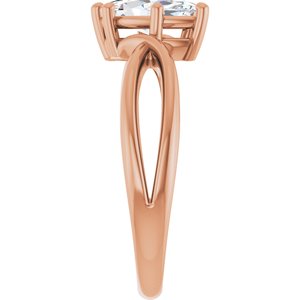 18K Rose Gold 9.5x5 mm Marquise Ring Mounting – image 7