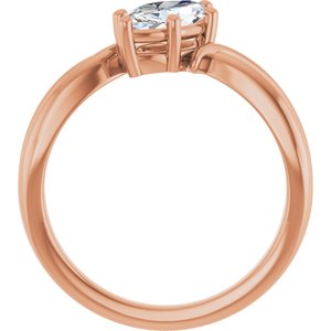 14K Rose Gold 9.5x5 mm Marquise Ring Mounting – image 3