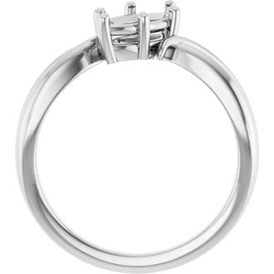 10K White Gold 9.5x5 mm Marquise Ring Mounting – image 4