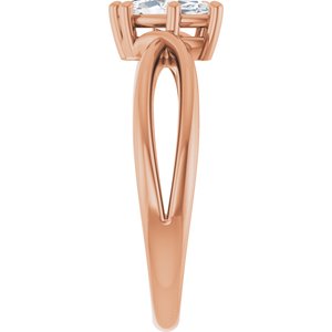 18K Rose Gold 8x4 mm Marquise Ring Mounting – image 7