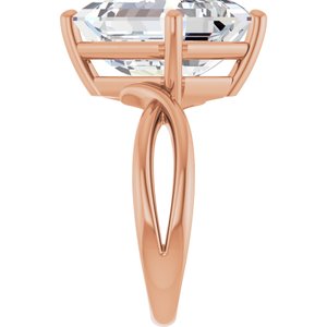 10K Rose Gold 13x11 mm Emerald Ring Mounting – image 7