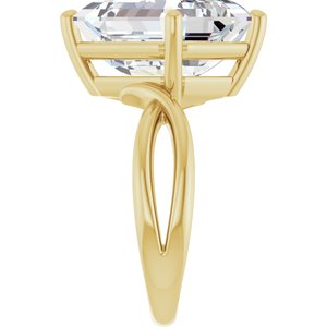 10K Yellow Gold 13x11 mm Emerald Ring Mounting – image 7