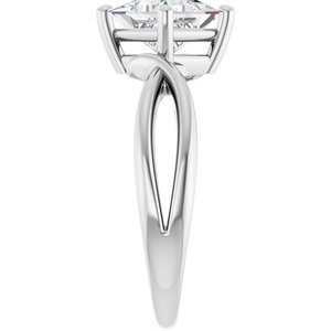 Sterling Silver 6x6 mm Square Ring Mounting – image 7