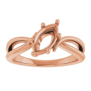 10K Rose Gold 9.5x5 mm Marquise Ring Mounting – image 6