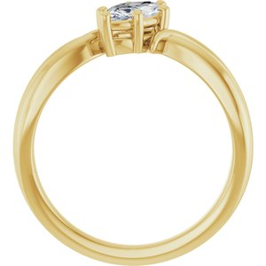 14K Yellow Gold 8x4 mm Marquise Ring Mounting – image 3
