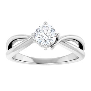 Continuum Sterling Silver 5.2 mm Round Ring Mounting – image 5