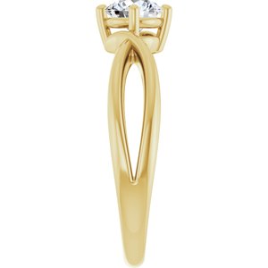 18K Yellow Gold 5.2 mm Round Ring Mounting – image 7