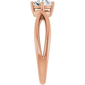 14K Rose Gold 5.2 mm Round Ring Mounting – image 7