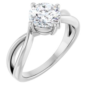 Platinum 7 mm Round Ring Mounting