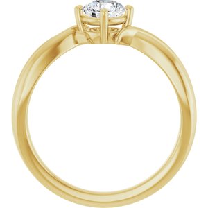 14K Yellow Gold 5.2 mm Round Ring Mounting – image 3