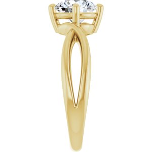 10K Yellow Gold 7 mm Round Ring Mounting – image 7