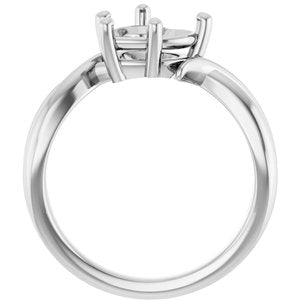 Continuum Sterling Silver 8x8 mm Heart Ring Mounting – image 4
