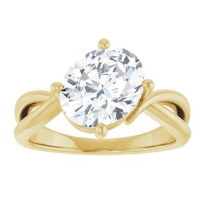 14K Yellow Gold 10x8 mm Oval Ring Mounting – image 5