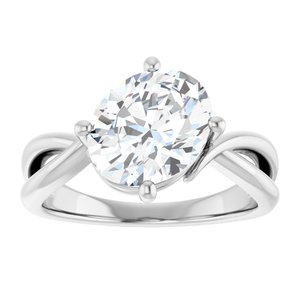 18K White Gold 10x8 mm Oval Ring Mounting – image 5