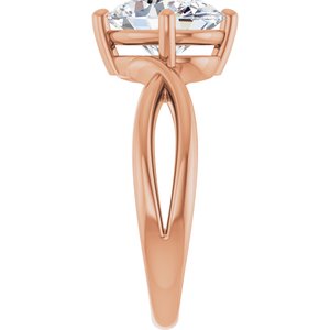 18K Rose Gold 10x8 mm Oval Ring Mounting – image 7