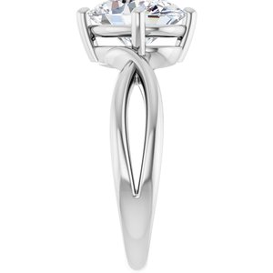 14K X1 White Gold 10x8 mm Oval Ring Mounting – image 7